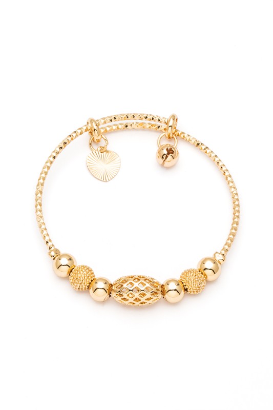 Kid Size Rolling Charm Stainless Steel Bangle