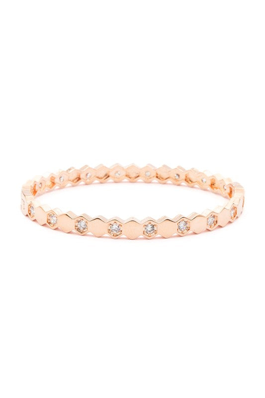Kid Size Stainless Steel CZ Bangle