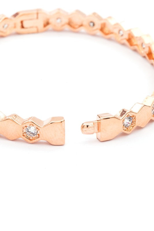 Kid Size Stainless Steel CZ Bangle