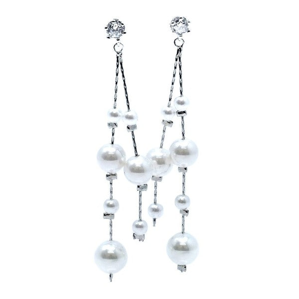 Tassel Pearls Cloud Dangle Earrings