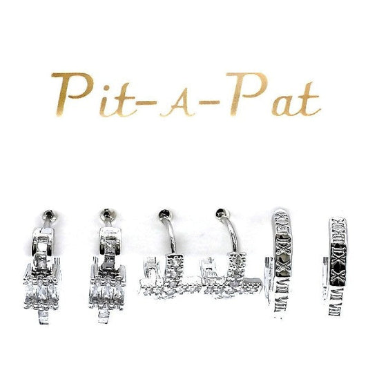 3 Pair Cross Latin Theme Mini Hoop Earrings Set