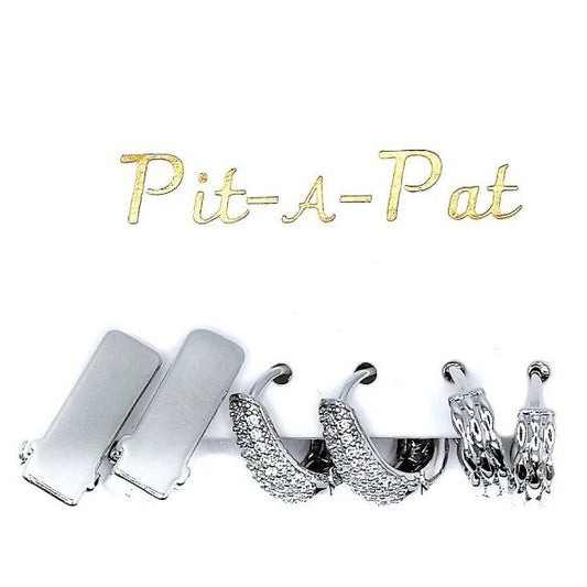 3 Pair Crystal Circle Bar Mini Hoop Earrings