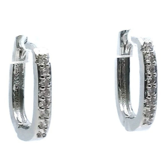 Chic Crystal Side U Shape Mini Hoop Earrings