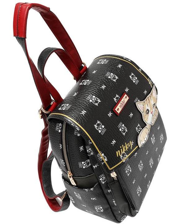 Nicole Lee USA Cat Eco-Leather Convertible Backpack Bag