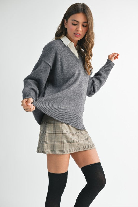 Oversized V-Neck Sweater