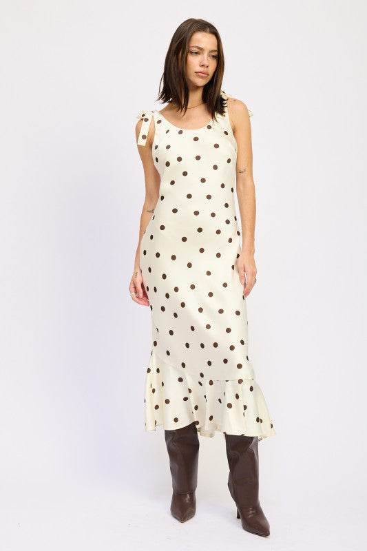 MERMAID MAXI DRESS WITH SHOULDER TIE