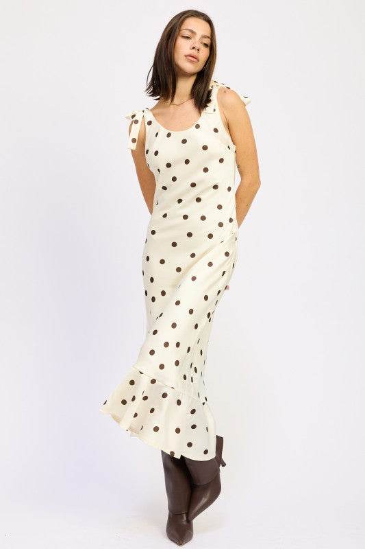 MERMAID MAXI DRESS WITH SHOULDER TIE