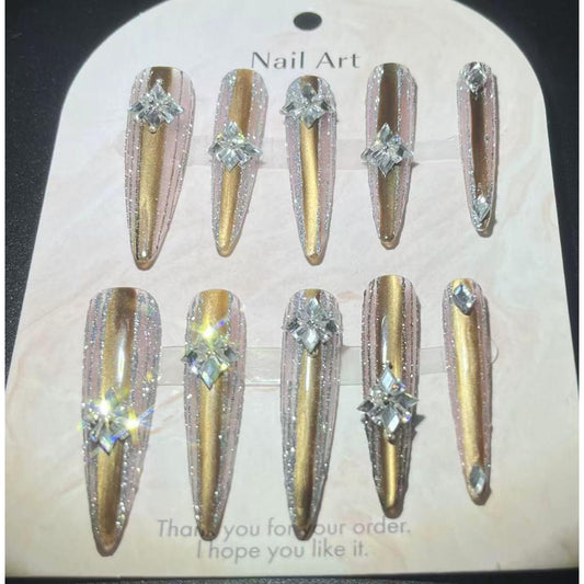 1063 Handmade Nail Wear Nail Art Reusable Press on Nails False Nails