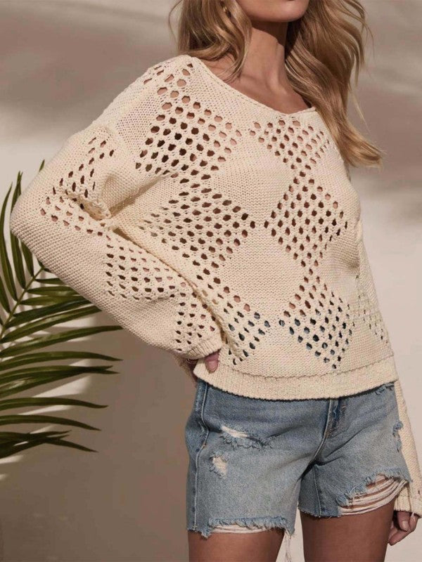 Hollow Knit Sweater