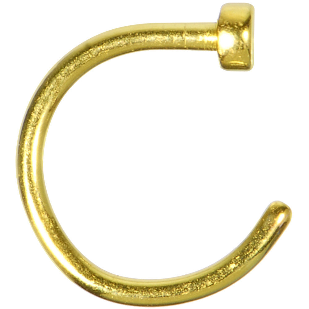 20G 5/16 Yellow Anodized Titanium Nose Hoop