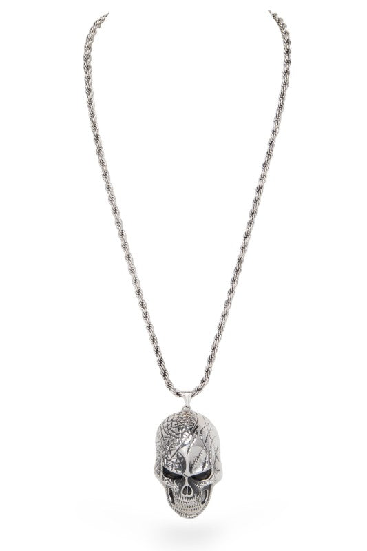 Heavy Metal Skull Pendant Stainless Steel Necklace