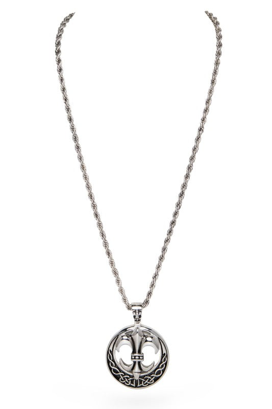 Unisex Anchor Pendant Stainless Steel Necklace