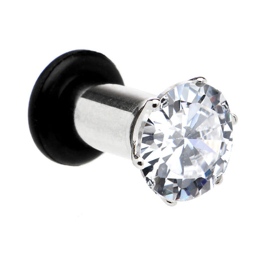 4G Stainless Steel Cubic Zirconia Plug Set