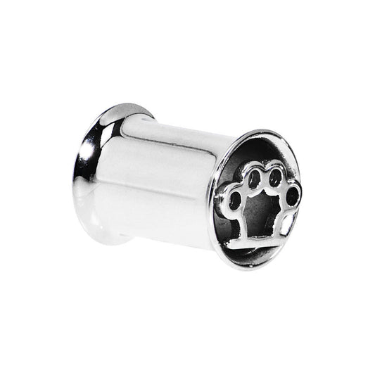 0G Stainless Steel Double Flare Brass Knuckle Tunnel