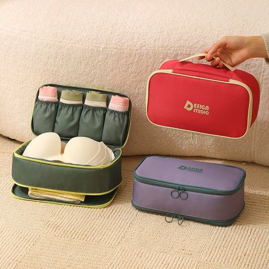 Dopamine large-capacity underwear storage bag, travel storage bag, multi-functional three-in-one socks storage bag