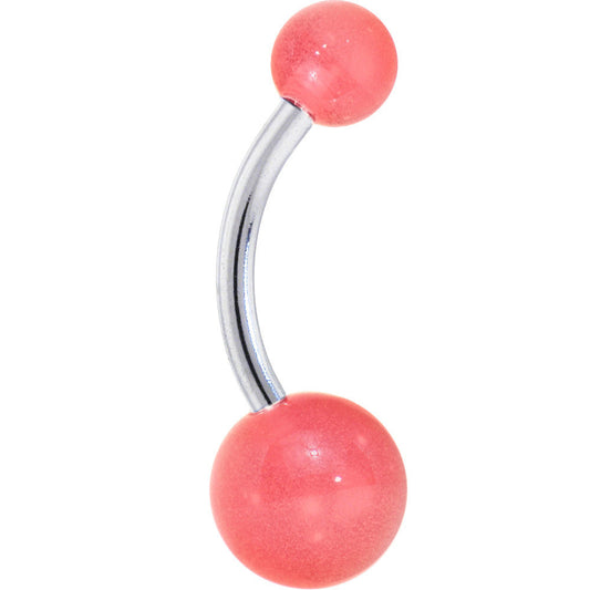 Pink GLOW in the DARK Belly Button Ring