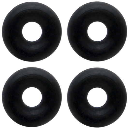 10G Black Rubber O-Ring 4-Pack