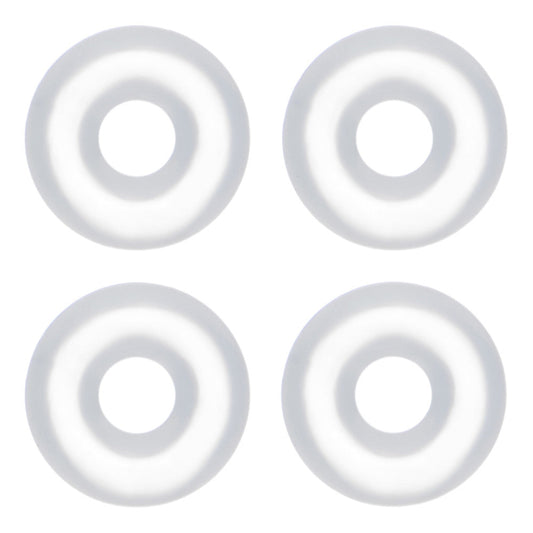 12G Clear Rubber O-Ring 4-Pack
