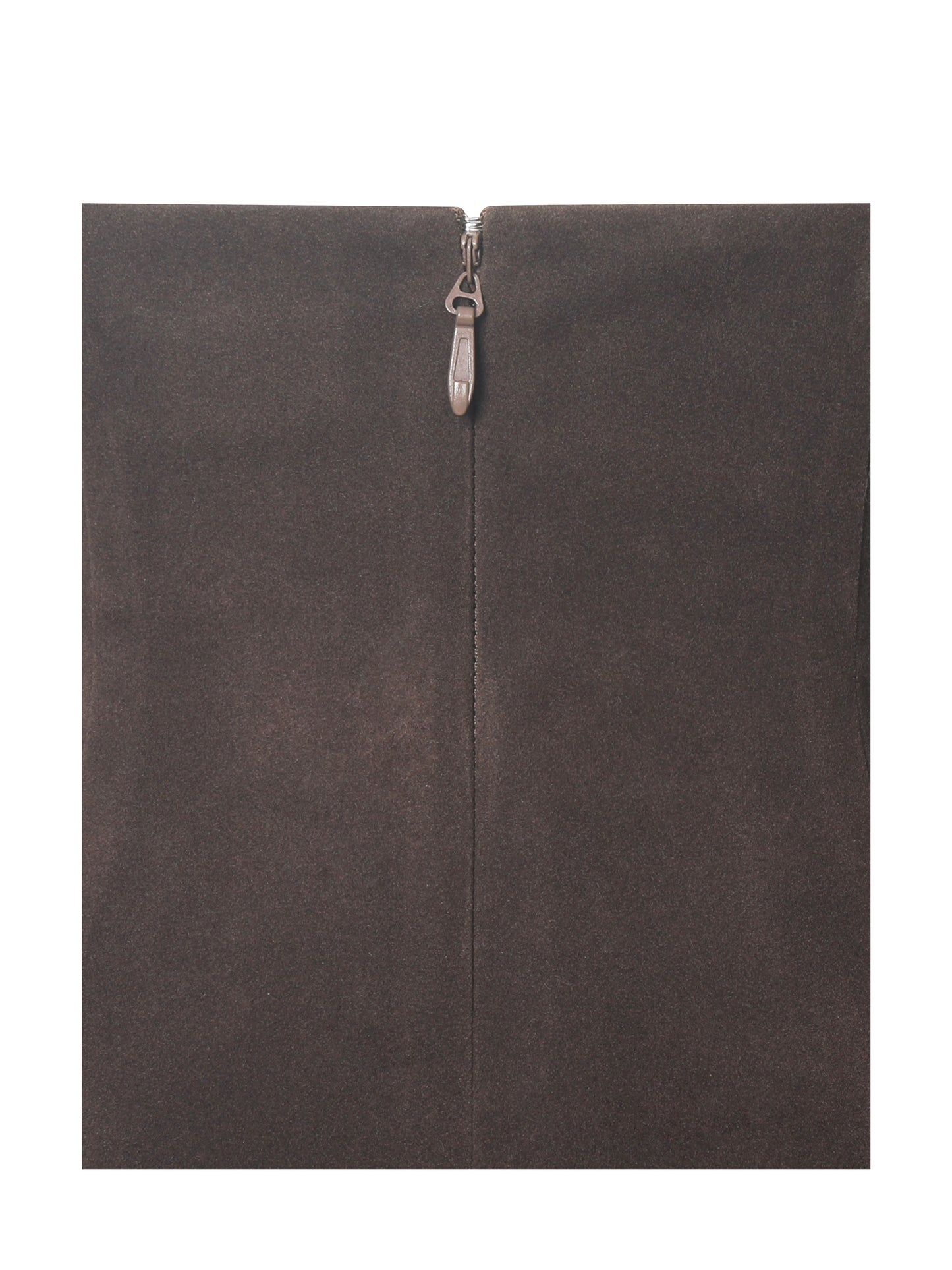 Yael Espresso Vegan Suede Faux Fur Halter Mini Dress