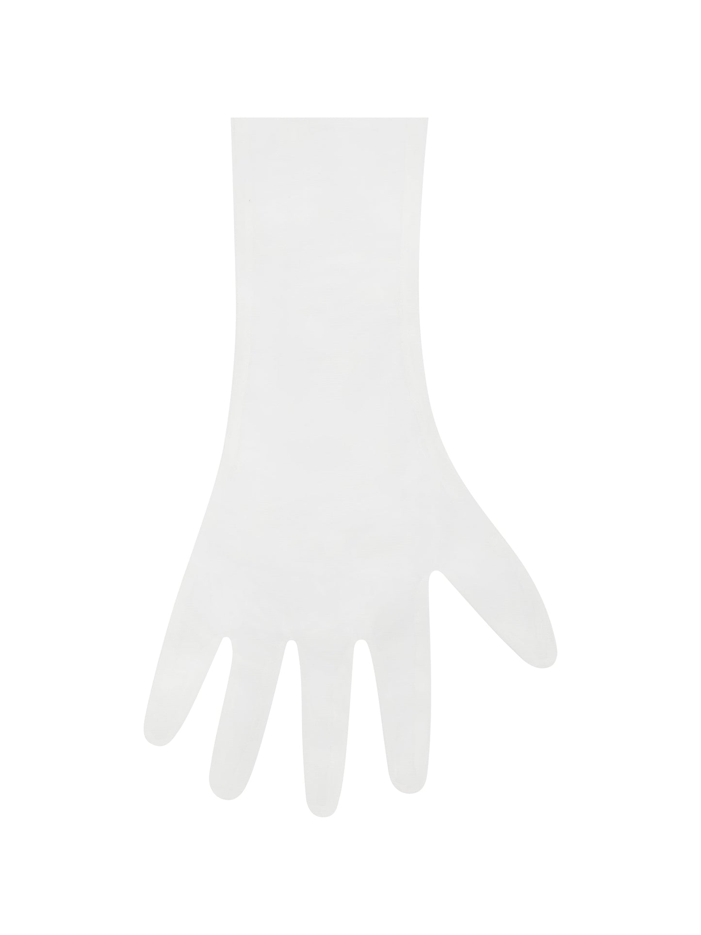 Quinn White Feather Trimmed Opera-Length Gloves