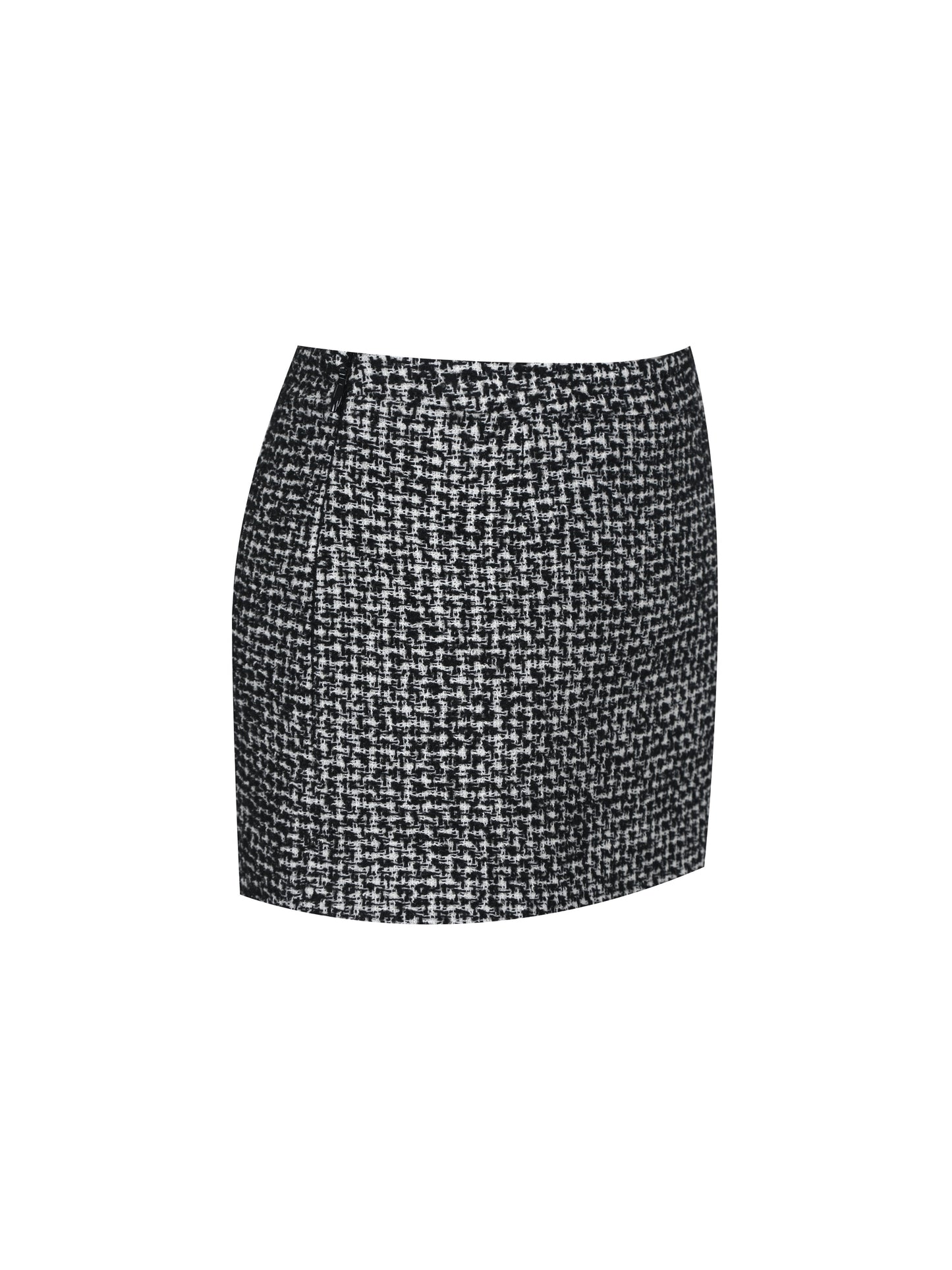 Sandra Black & White Tweed Mini Skirt