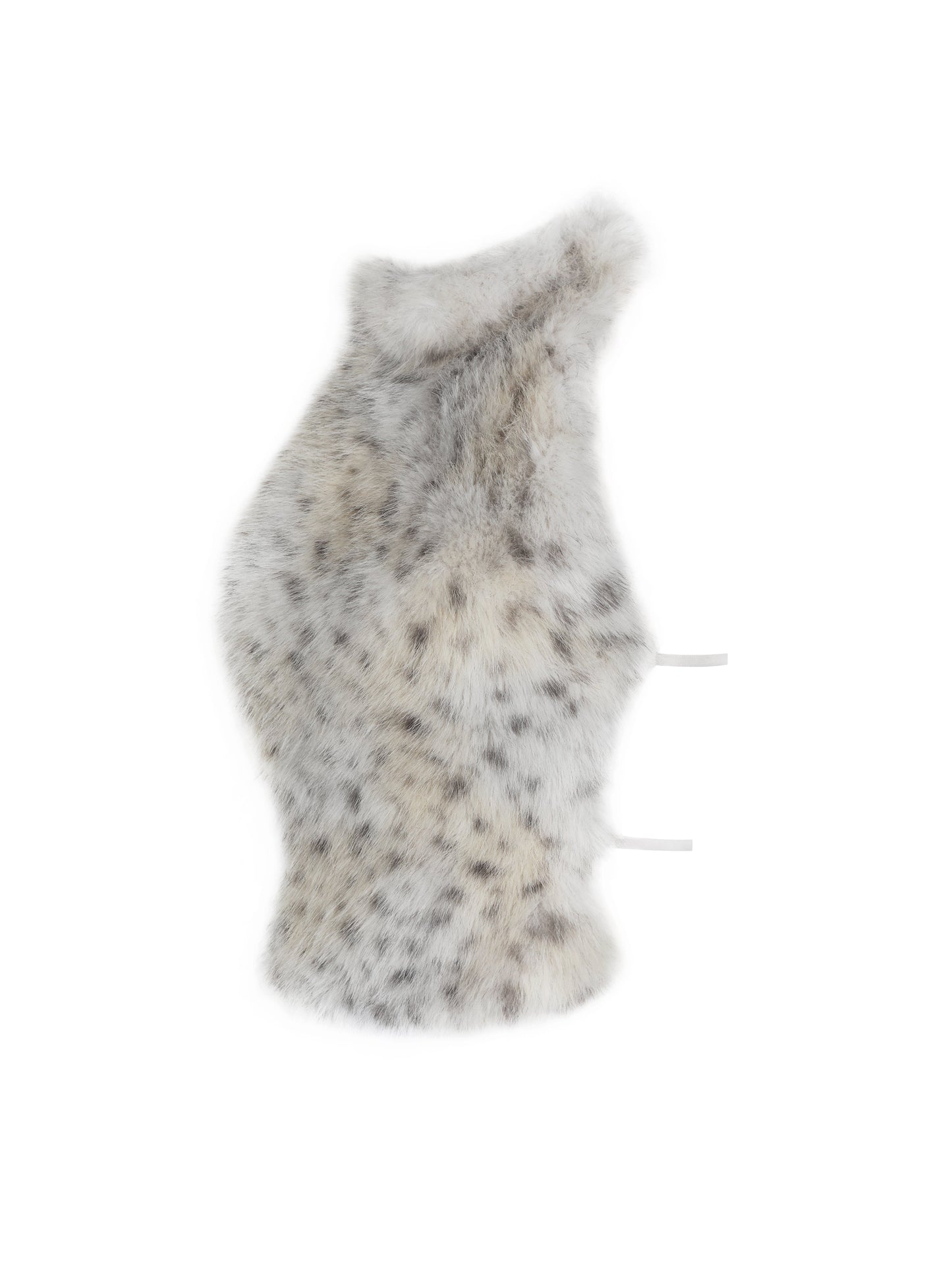 Sasha Tan Cheetah Backless Contoured Fur Halter Top
