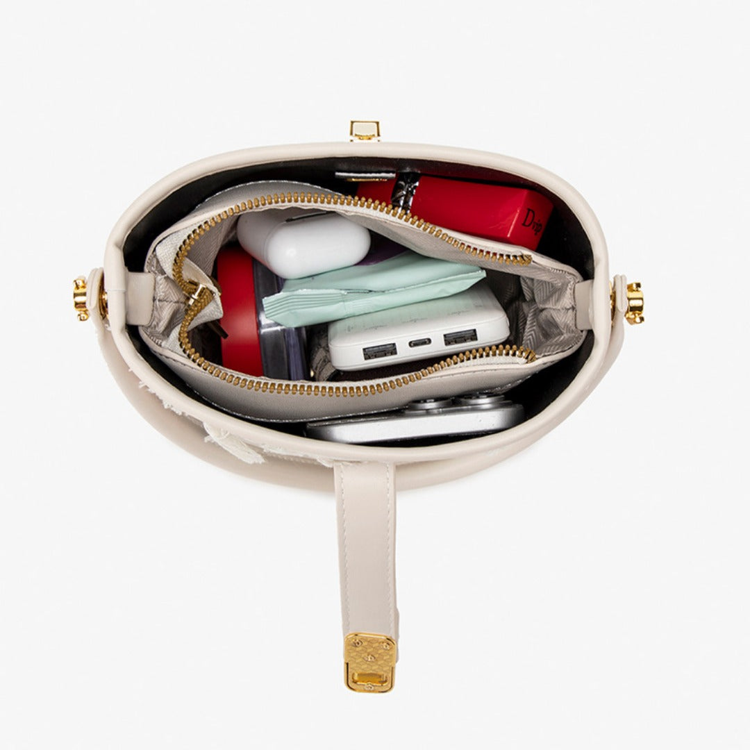 Fashion casual bucket bag, simple handbag, small tote bag, versatile commuter shoulder Crossbody bag