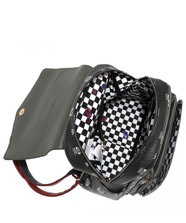 Nicole Lee USA Cat Eco-Leather Convertible Backpack Bag