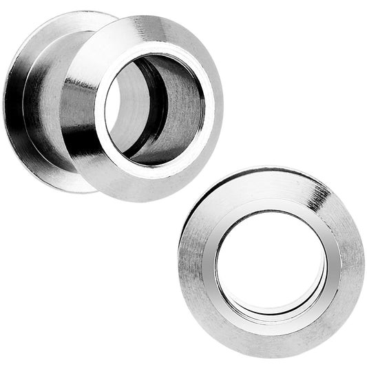 00G Stainless Steel Screw Fit Tunnel Pair