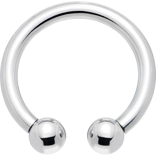 10G 5/8 Internally Threaded Steel Horseshoe Circular Barbell