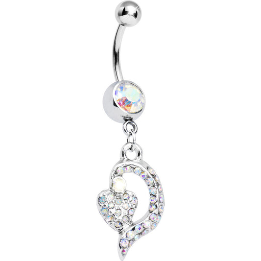 Aurora Gem Dynamic Heart Belly Ring