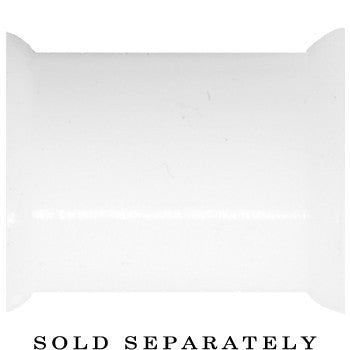 0G White Star Silicone Flexible Tunnel