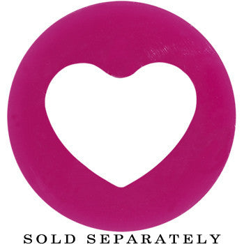 1/2 Purple Heart Silicone Flexible Tunnel