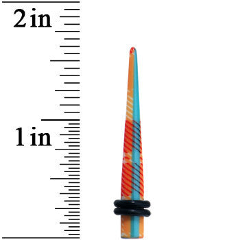 4G Acrylic Plaid Taper Ear Plug