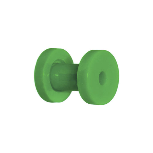 6G Acrylic Neon Green Screw Fit Tunnel Plug