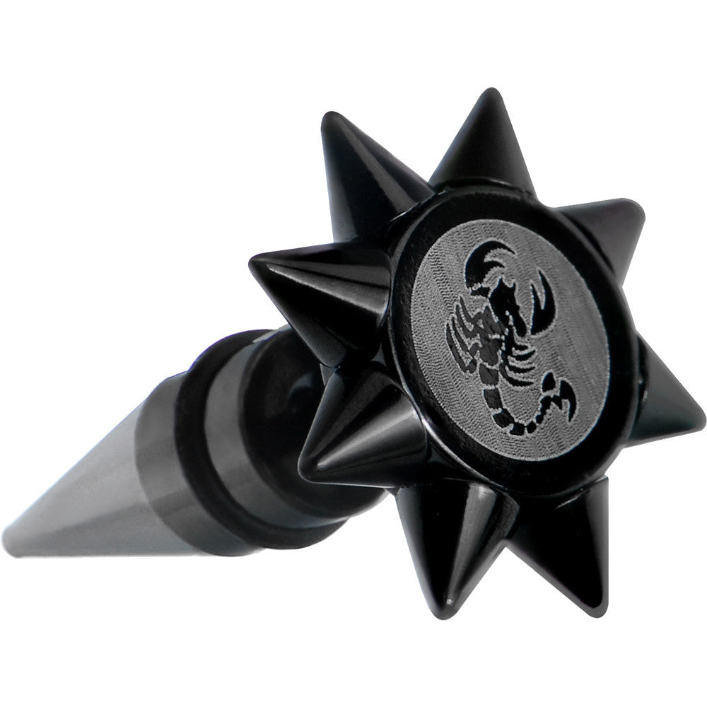 0G Scorpion Spiked Logo Fake Taper Ear Plug