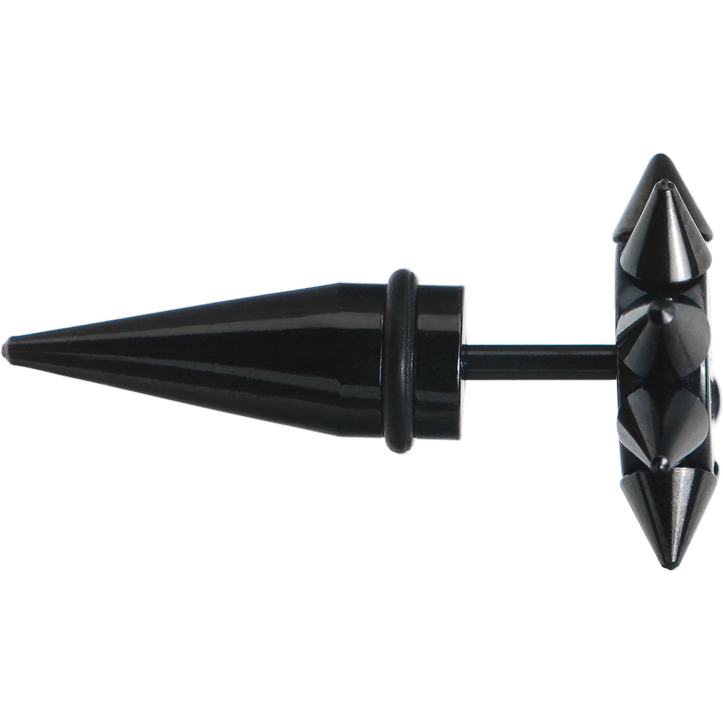 0G Yin Yang Spiked Logo Fake Taper Ear Plug