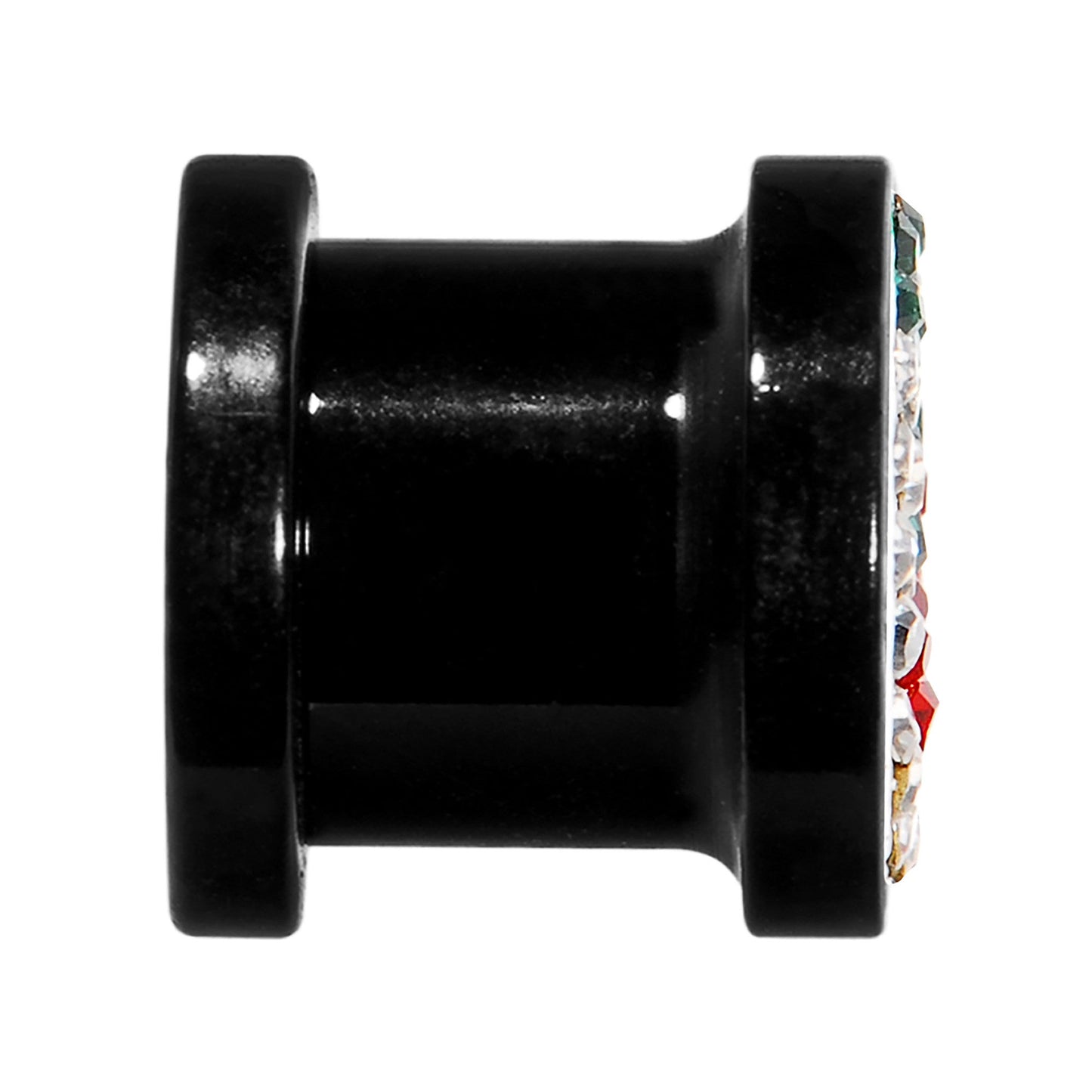 0G Cherry Ferido Crystal Acrylic Screw Fit Tunnel