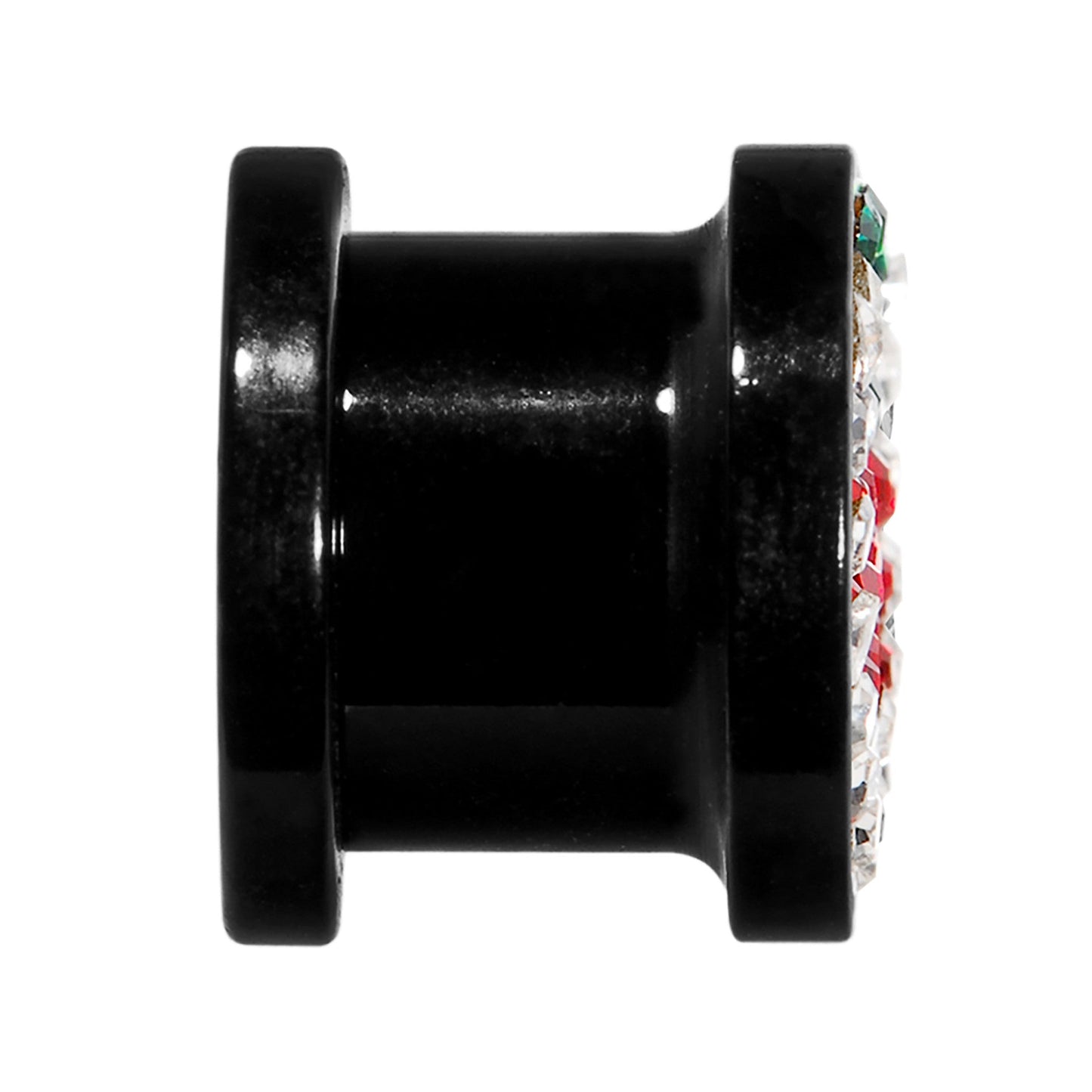 00G Cherry Ferido Crystal Acrylic Screw Fit Tunnel