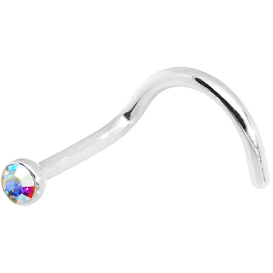 Aurora Crystal Gem Nose Screw