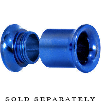 0G Royal Blue Anodized Titanium Screw Fit Tunnel