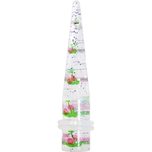 00G Clear Acrylic Glitter Pink Cherry Confetti Taper