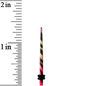 12G Multi Color Animal Logo Acrylic Ear Taper