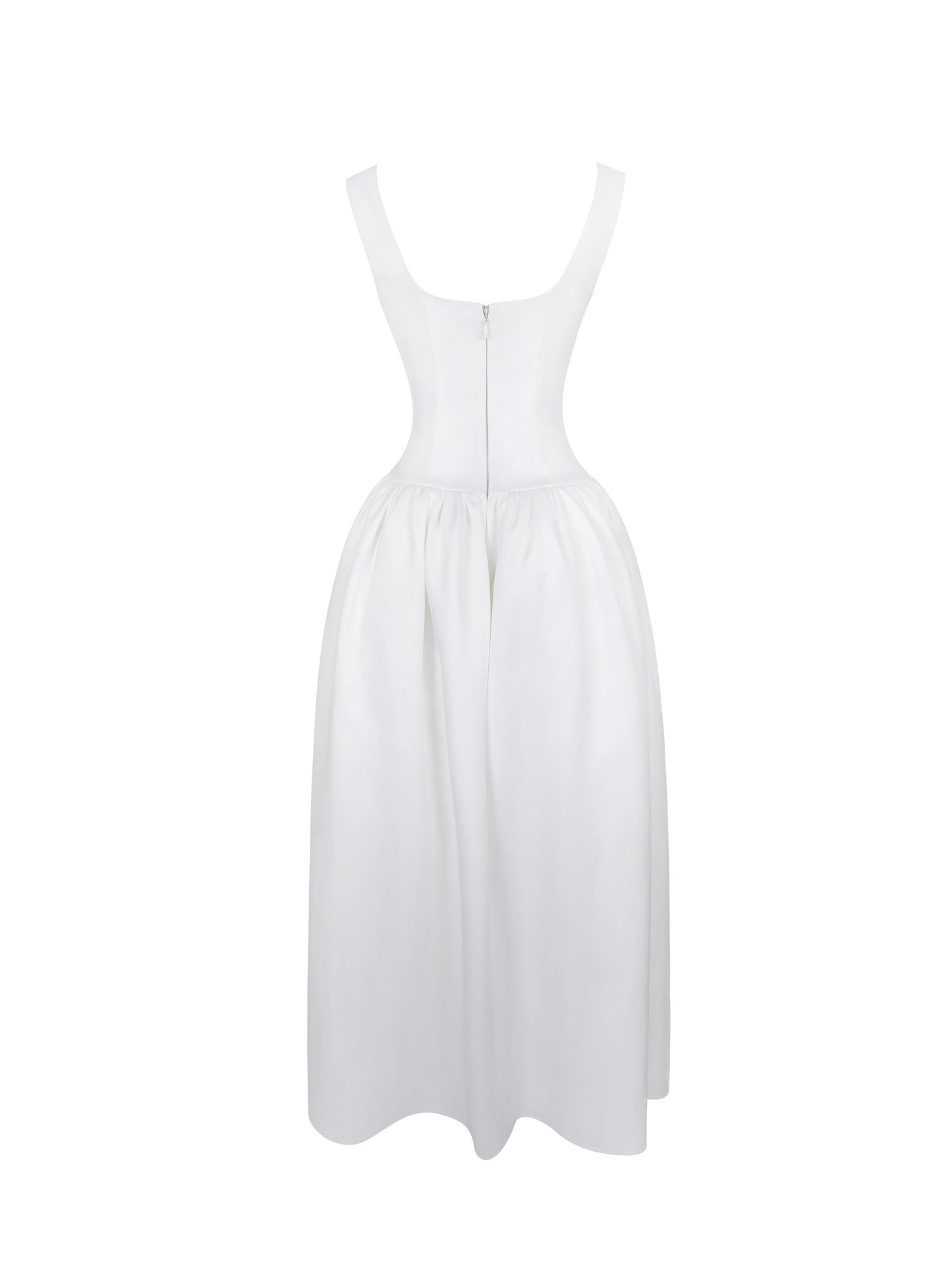 Siena White Satin Sweetheart Wedding Gown