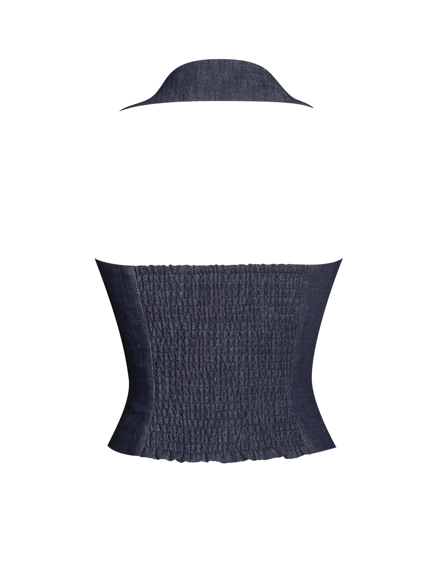 Rafaella Ruched Back Cotton Denim Suit Vest