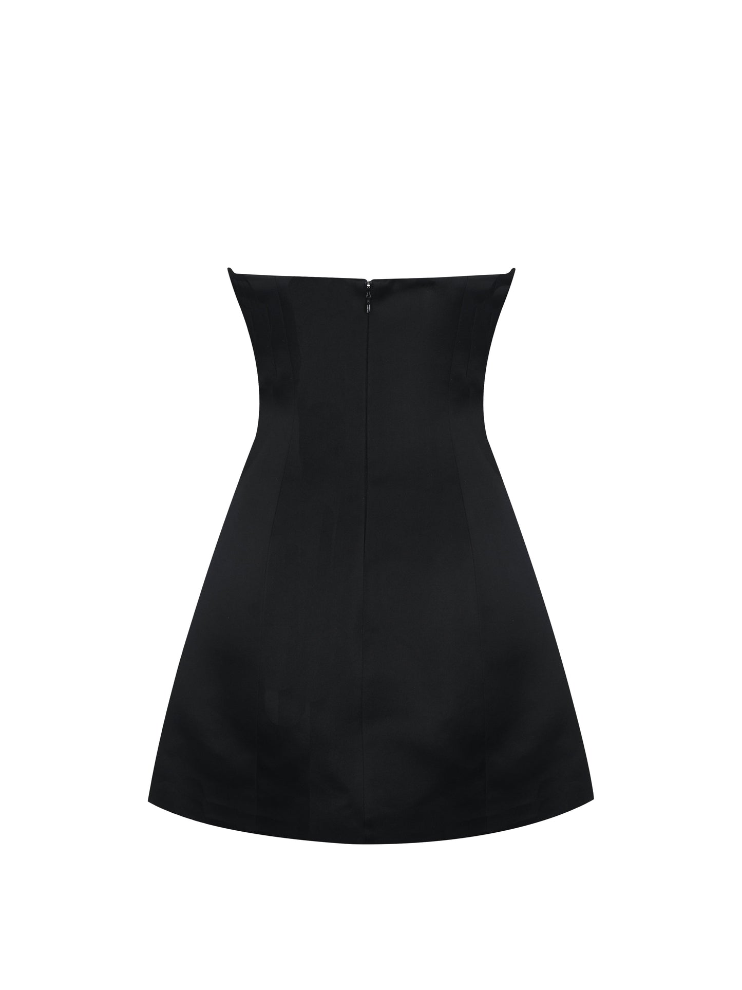 Florrie Black and White Polka Dot Sweetheart Mini Dress