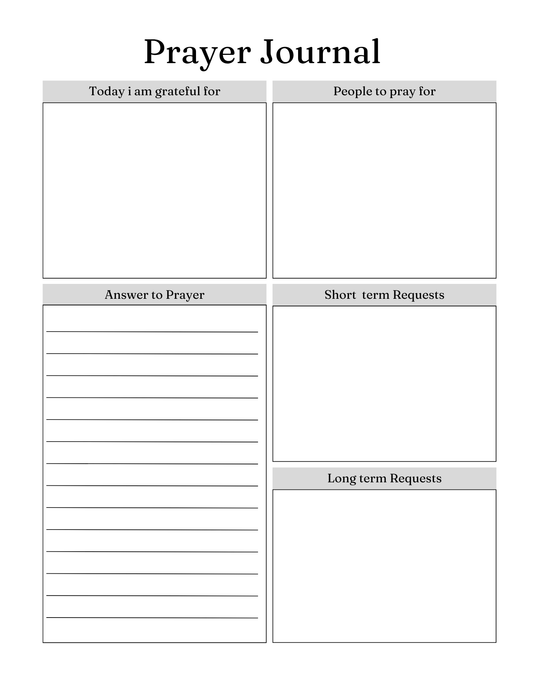 Prayer Journal