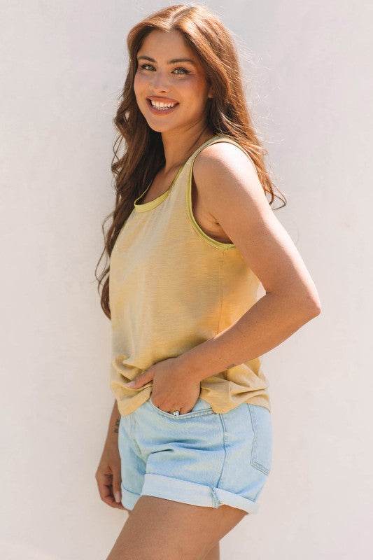 Skyla Metallic Sheen Tank Top