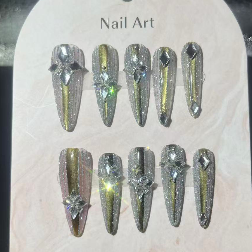 1062 Handmade Nail Wear Nail Art Reusable Press on Nails False Nails