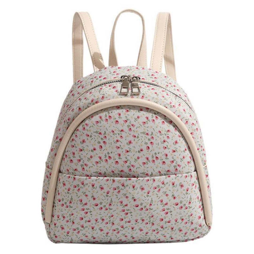 Mini retro floral small backpack, mini girl fashion backpack, small backpack purse for girls teens women